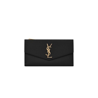 YSL UPTOWN POUCH IN GRAIN DE POUDRE LEATHER 5821241GF0J1000 (21.5*12*2.5cm)